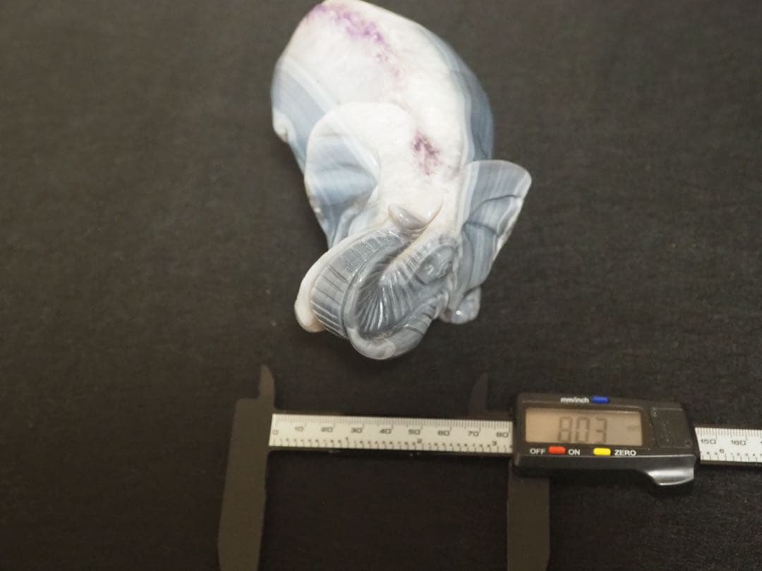 瑪瑙アゲート製象の置物