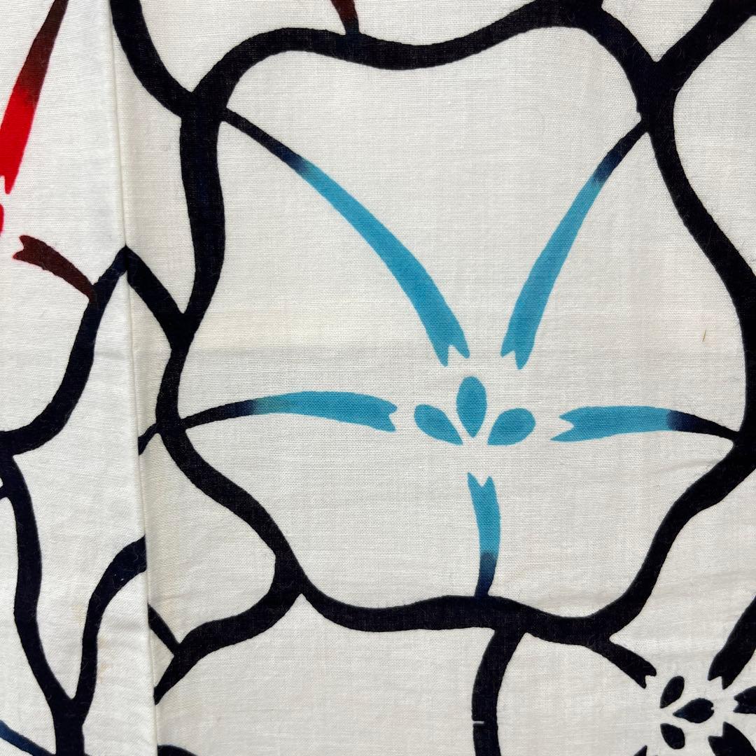 夏浴衣 浴衣 注染 華やか花 木綿 バチ衿 着付け 和装 i-3129