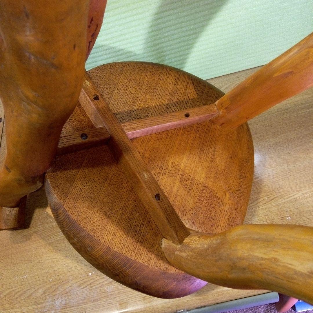 自然木の椅子　家具　ハンドメイド　木の温もり　手作り　椅子　天然木　自然木　レア