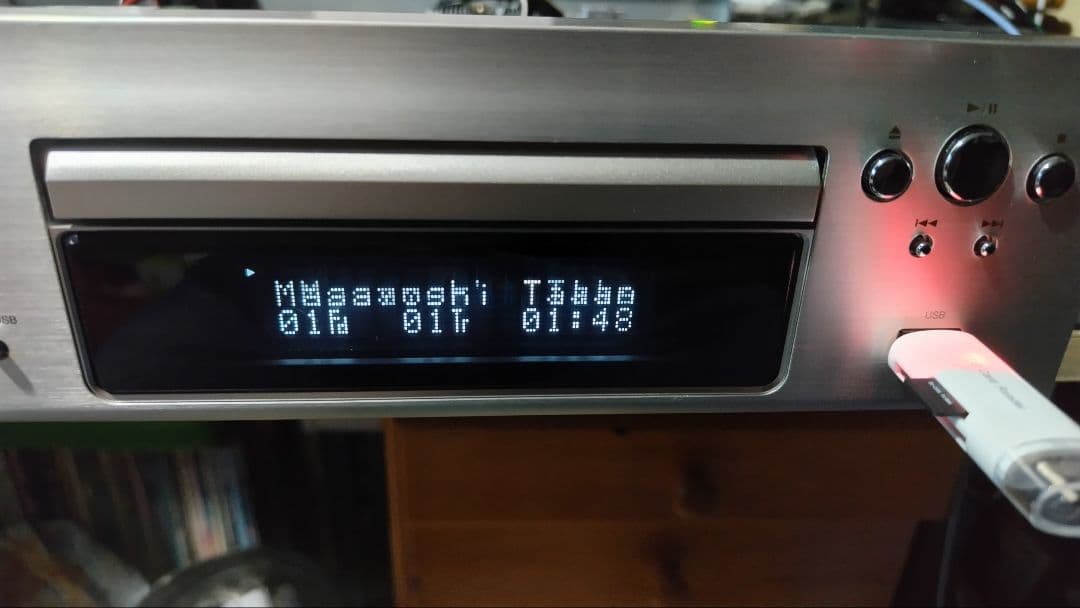 DENON CDプレーヤー シルバー USBポート　DCD-F109