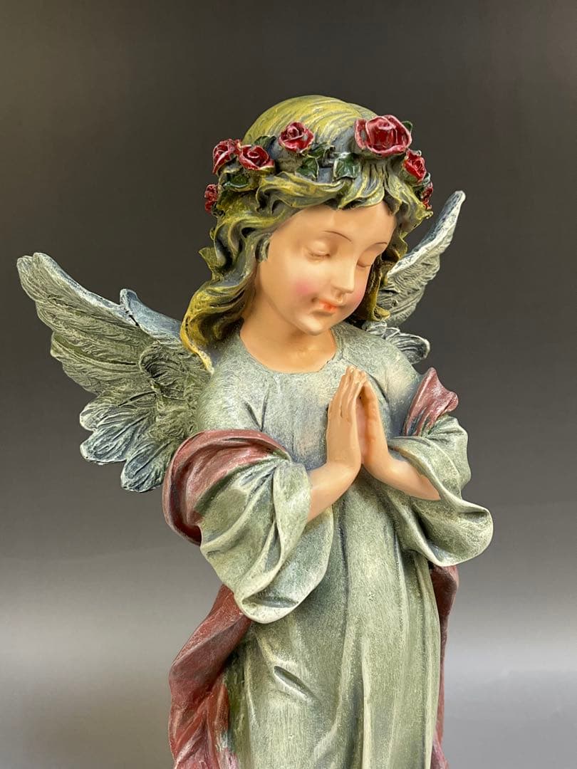 【リトルガールエンジェル】 天使の置物　 玄関　リビング　寝室　書斎　30cm