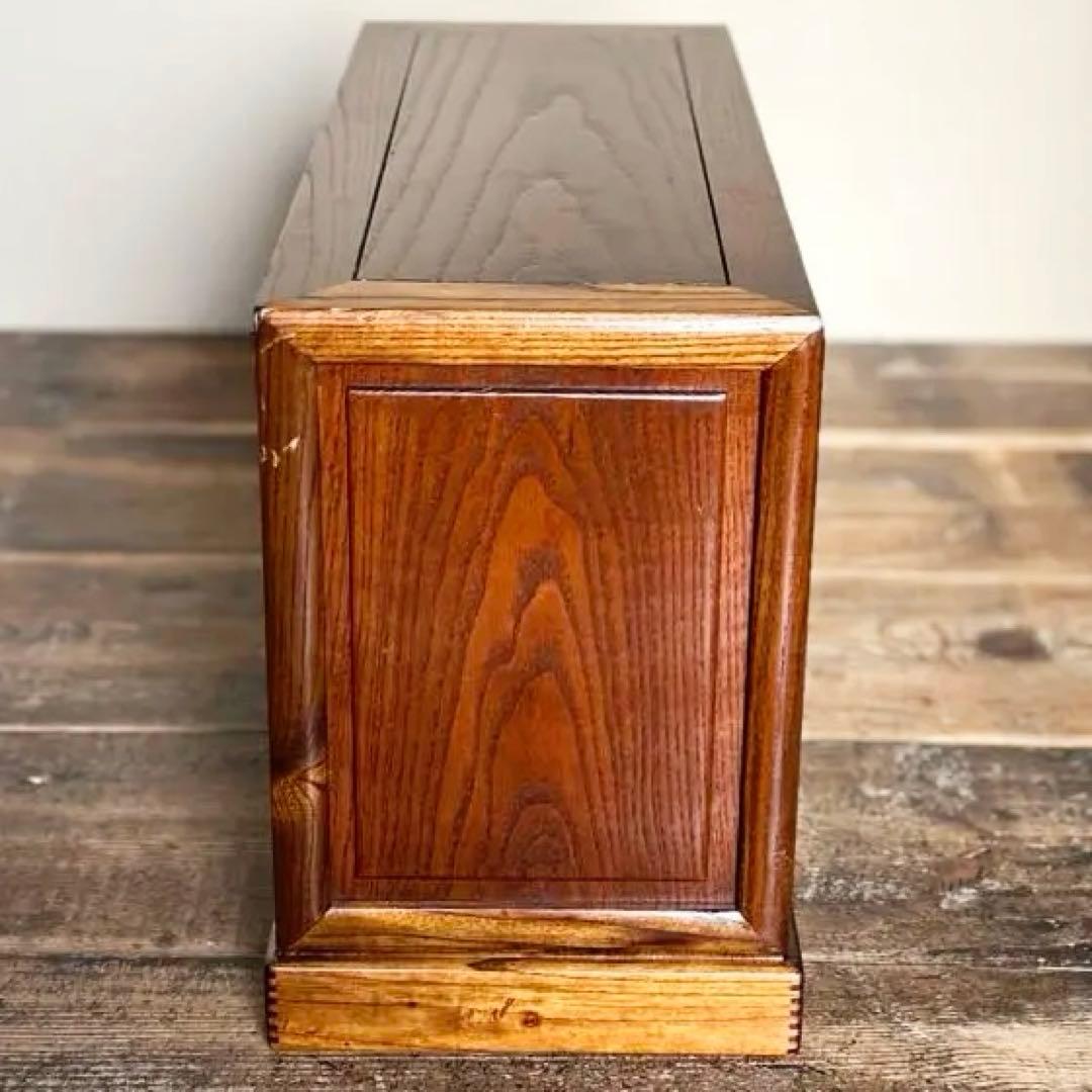 無垢材 小引き出し 9杯 和箪笥 茶道具 木製 収納 総木組み 昭和レトロ