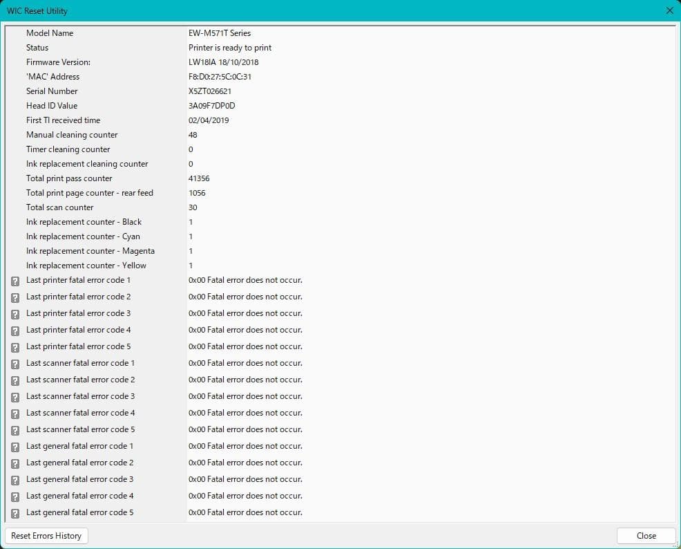 即使用可 EPSON EW-M571TW インクジェット複合機 インク補充済み