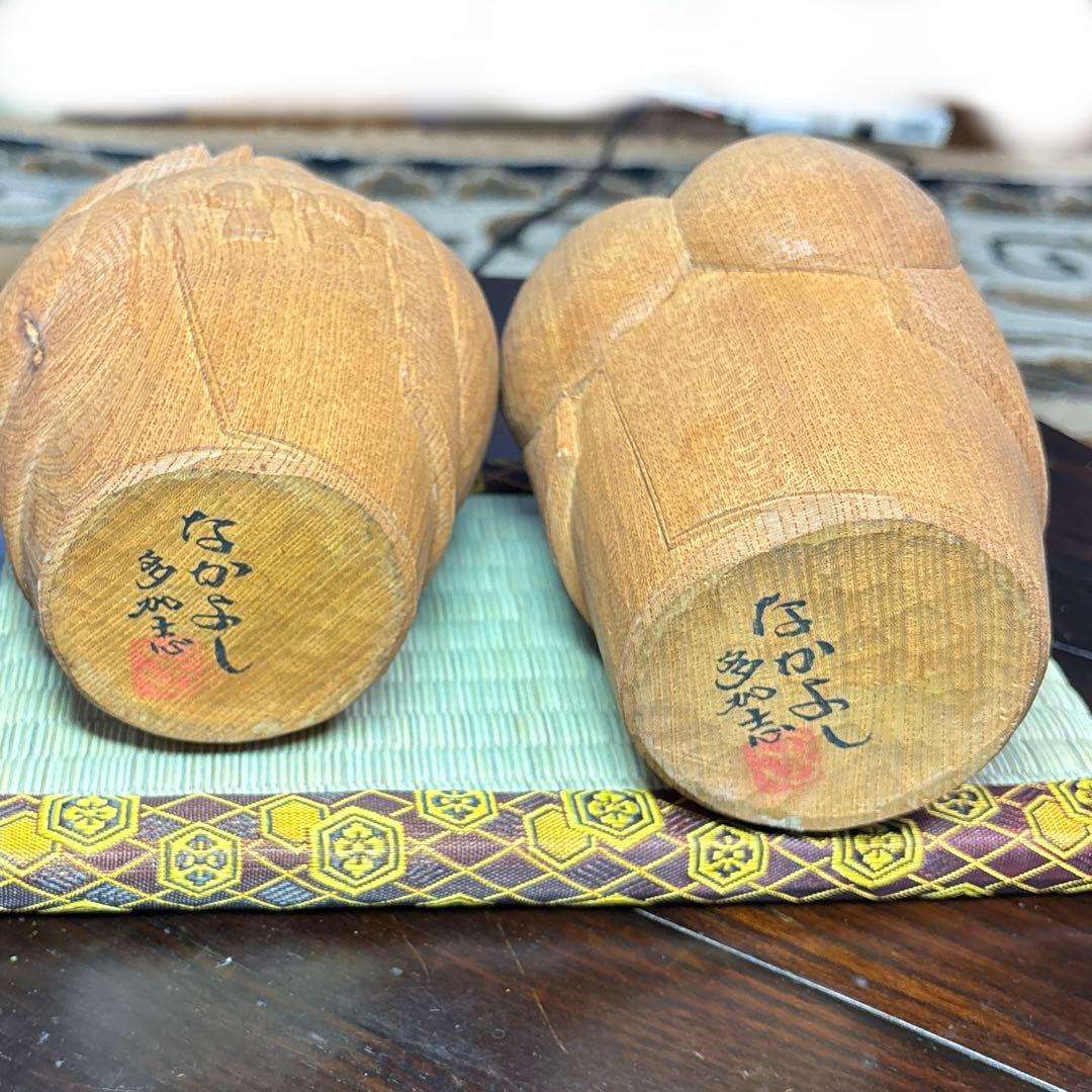 創作こけし　なかよし　吉田多加志作のこけし2体です。