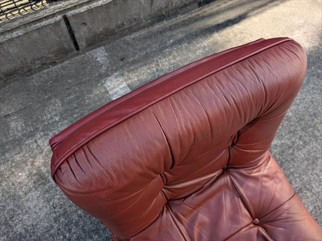レトロポップ｜クラシック｜レザー｜1シーターアームレスソファ｜①｜
