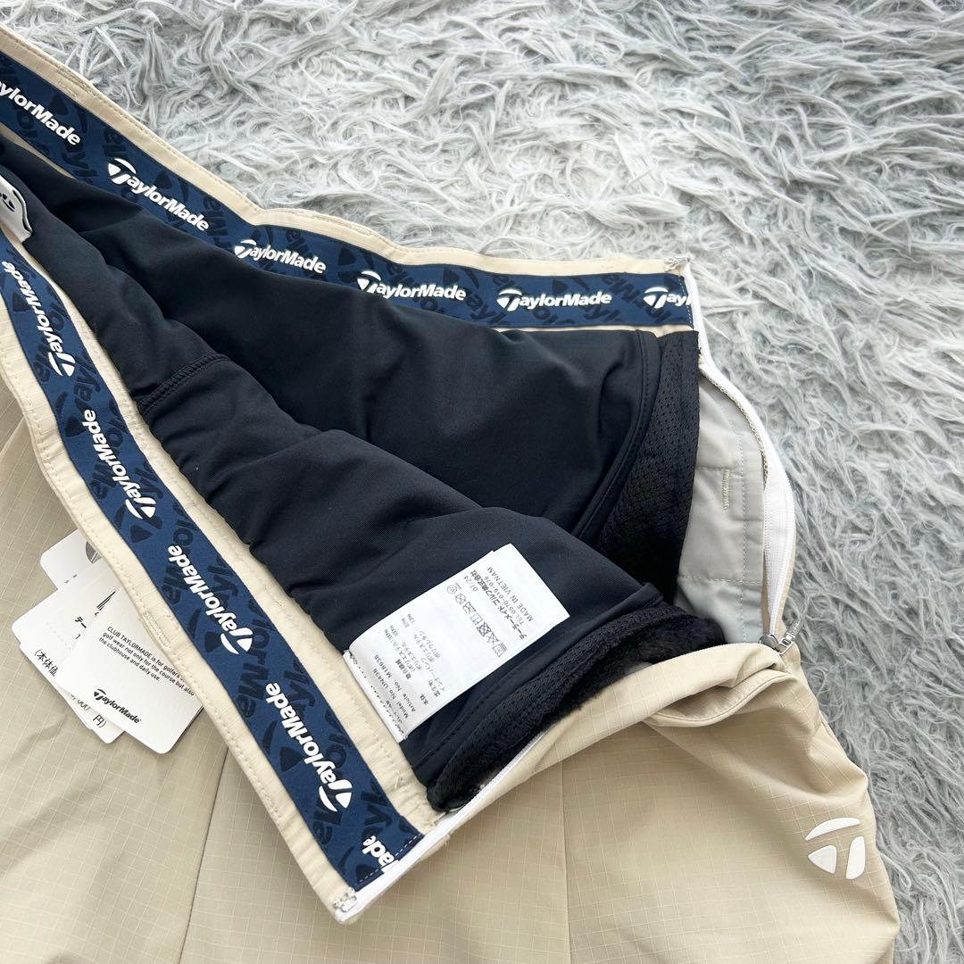 新品　テーラーメイド　スカート　フレア　ストレッチ　ベージュ　Lサイズ