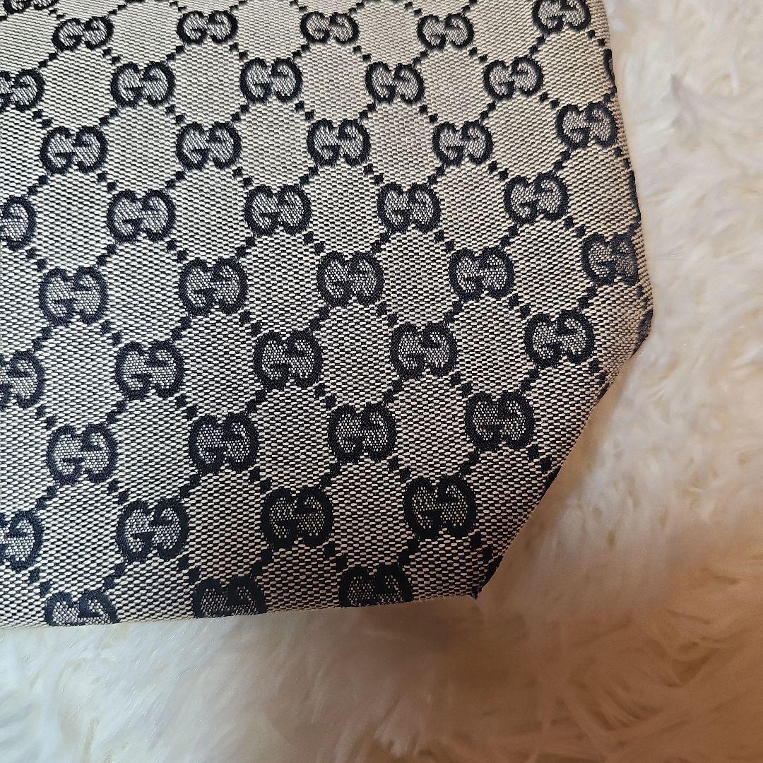 グッチトートバッグ GGキャンバス 002 1099 キャンバスブラックゴールド