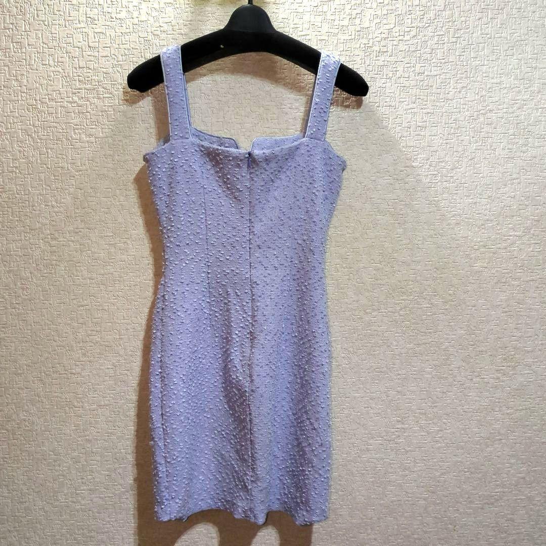 anキャバドレス ブルーノースリーブミニワンピース Sサイズ