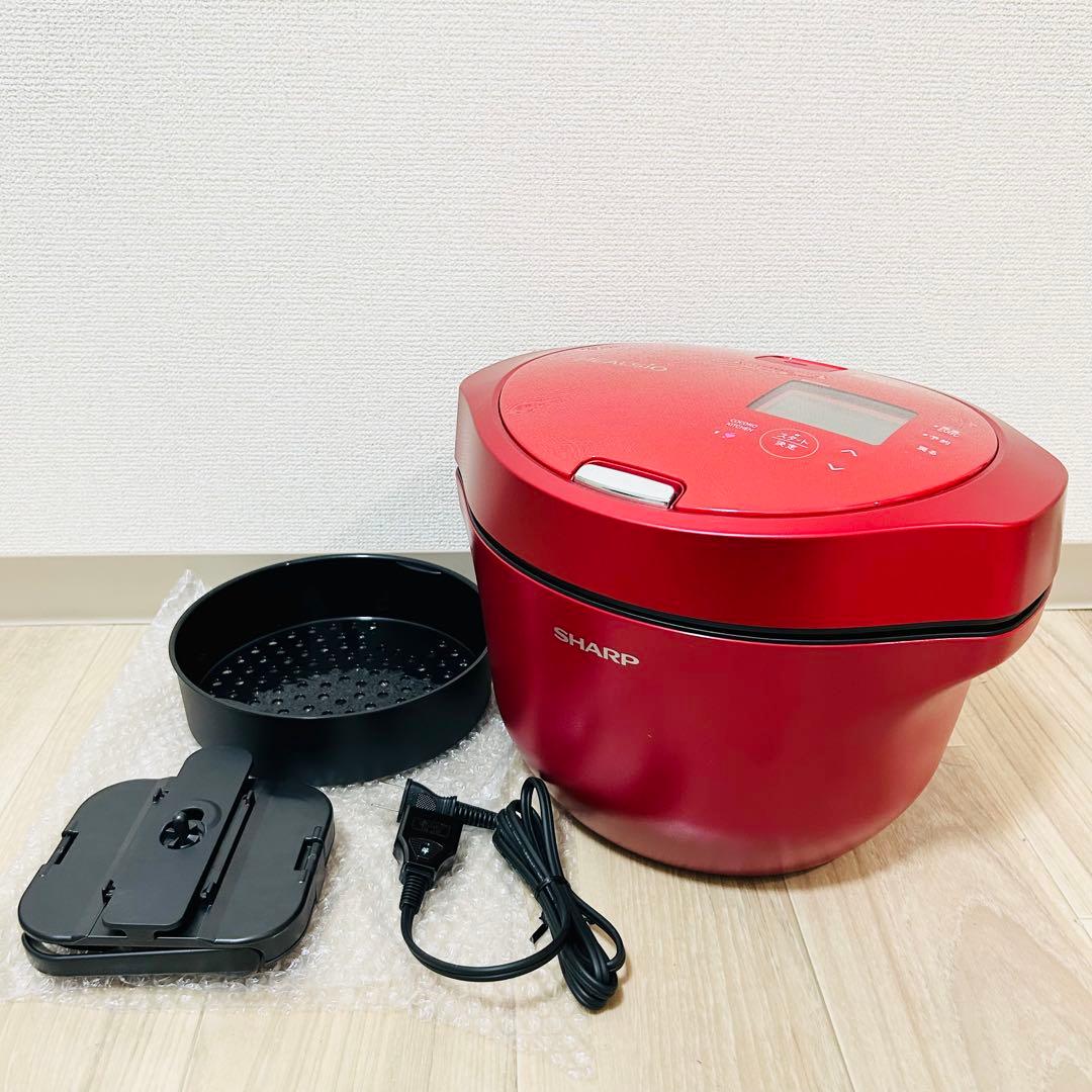 未使用 SHARP 水なし自動調理鍋 ヘルシオ ホットクックKN-HW24G-R