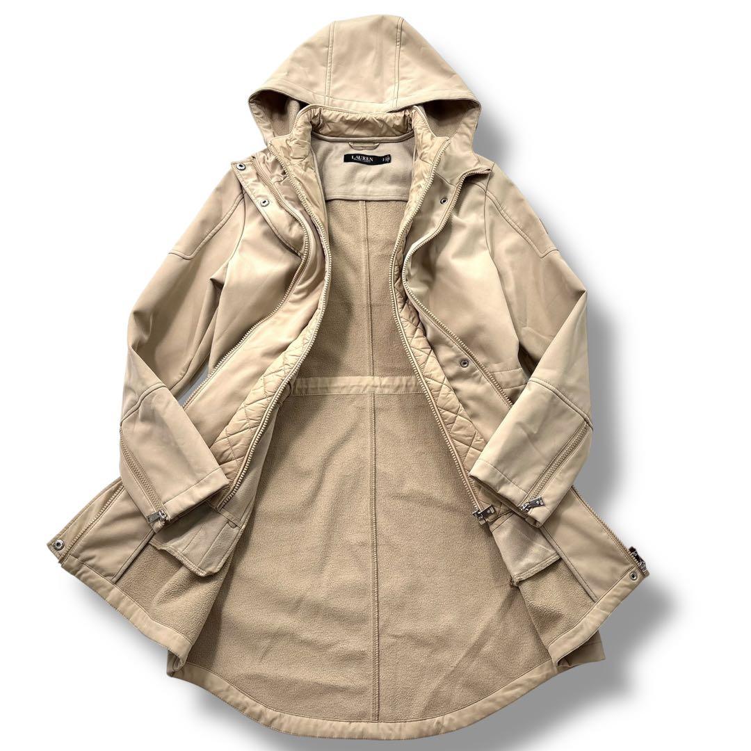 【極美品】ローレンラルフローレンコート モッズコート　フード　裏起毛　中綿ダウン