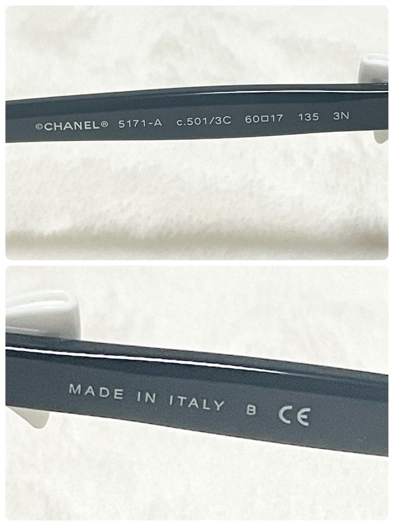 極美品 CHANEL ブラック×ホワイト リボンモチーフ 5171-A 希少