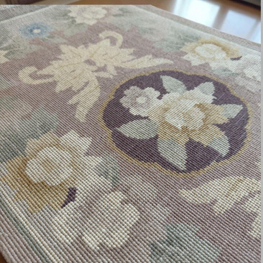 M503❀【未使用】中国段通 シルク100％ タグ付き 手織り絨毯 カーペット