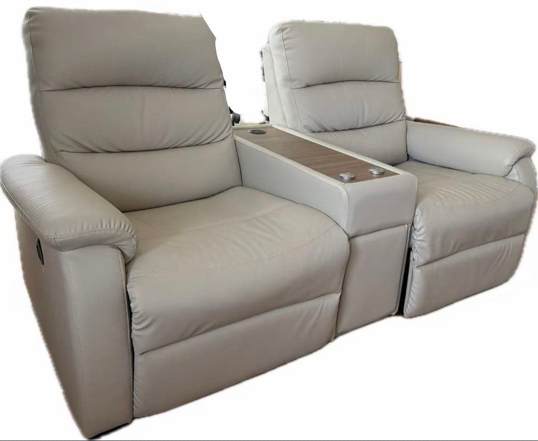 NITORI 電動ソファ（2人掛け／収納テーブル付き）