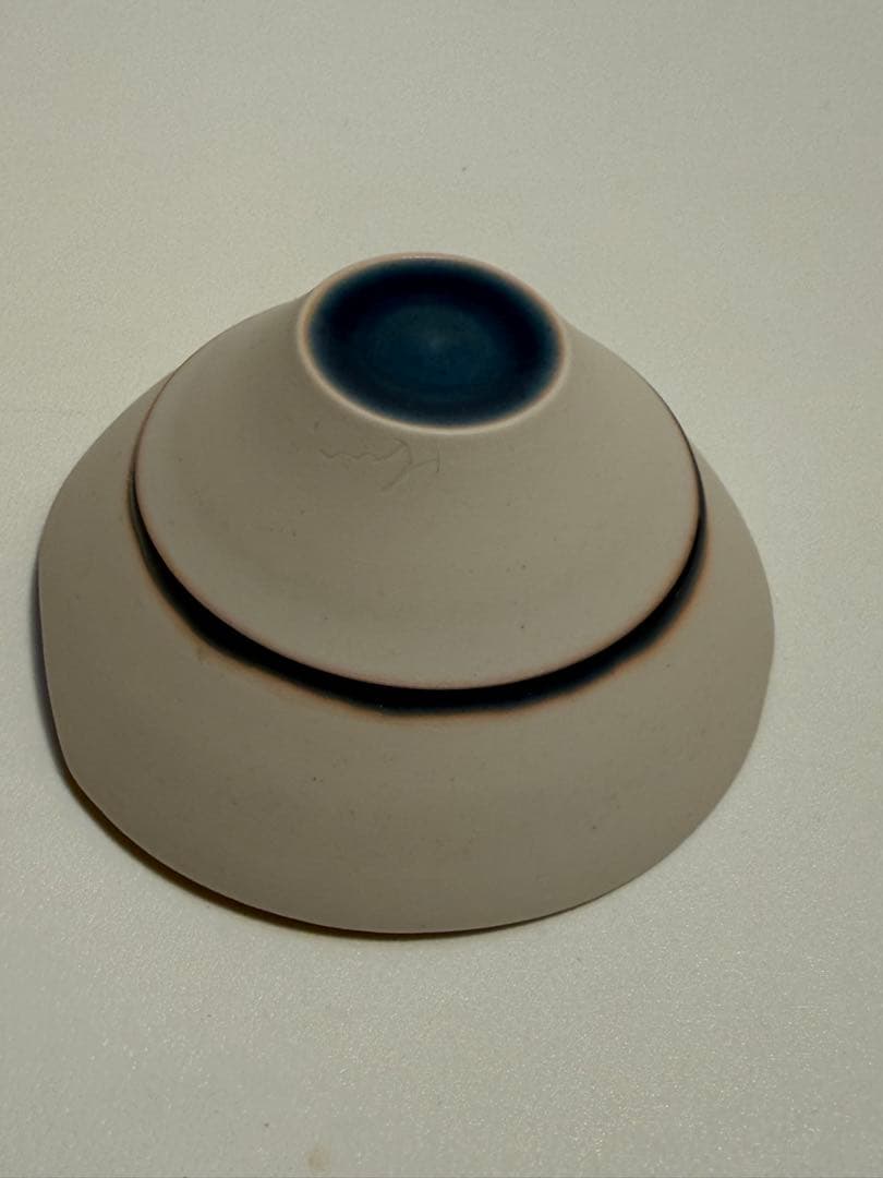 福本双紅　月の霜　ぐい呑　共箱、共布