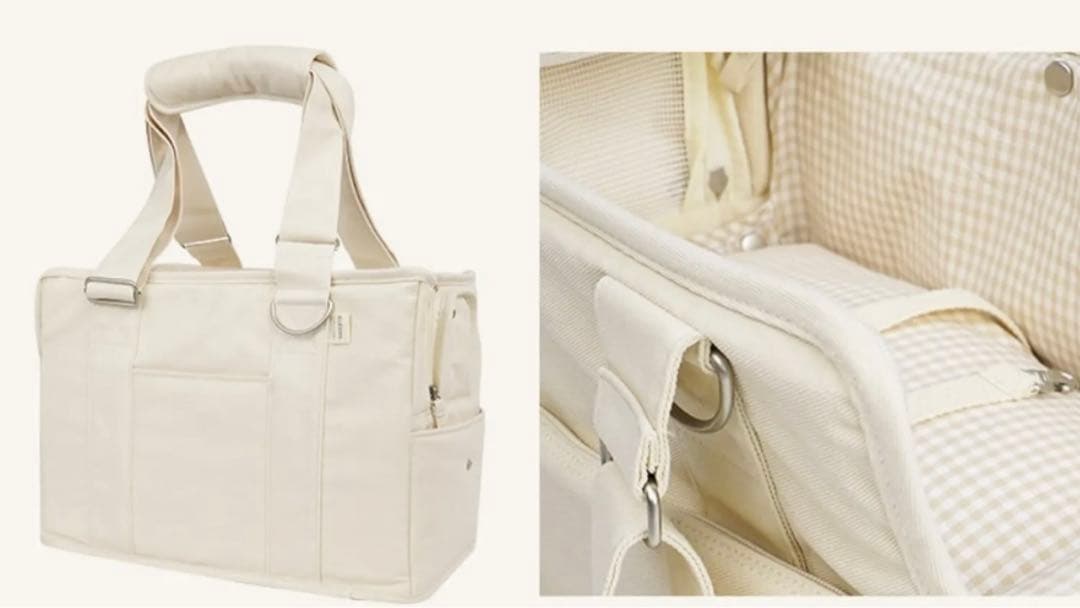 ELEDOG キャリーバッグ 小物付き Mサイズ アイボリー