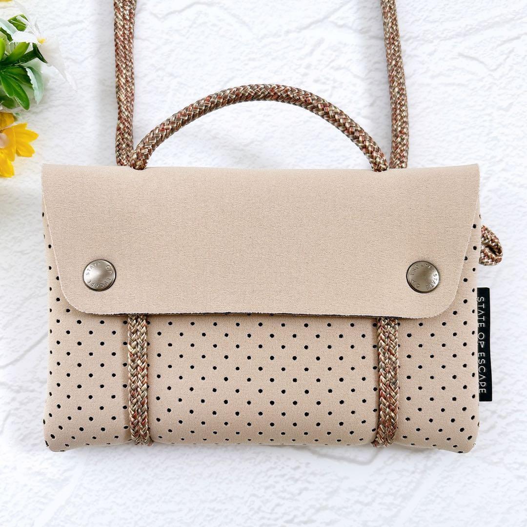 美品 STATE OF ESCAPE コンパス ベルトバッグ 3way ベージュ