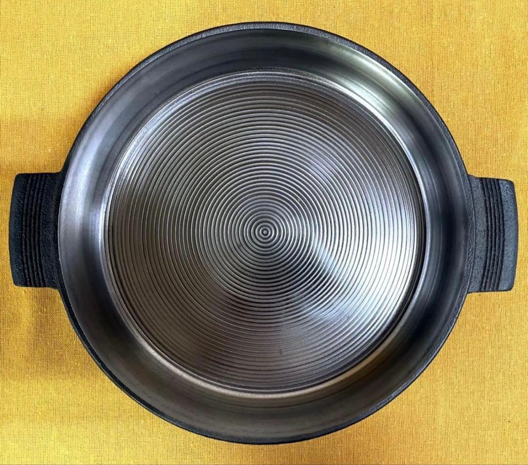 早い者勝ち‼️久慈山王堂 砂鉄鍋 すき焼き鍋 内径26.5c 南部鉄器 鉄鍋 鋳鉄