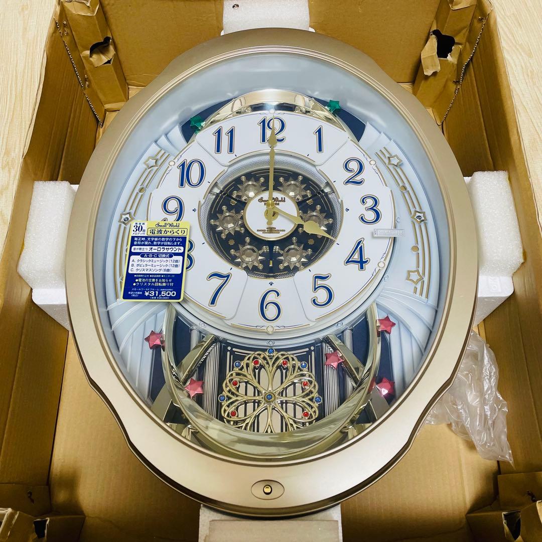 か*年様 展示品 からくり時計 スモールワールドブルーム 掛け時計