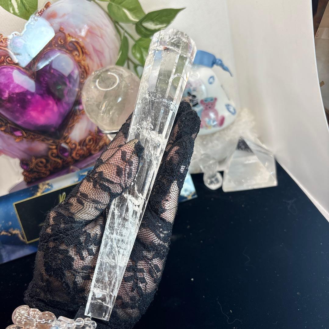 水晶12面カット♡ポイント♡ワンド♡No.2505