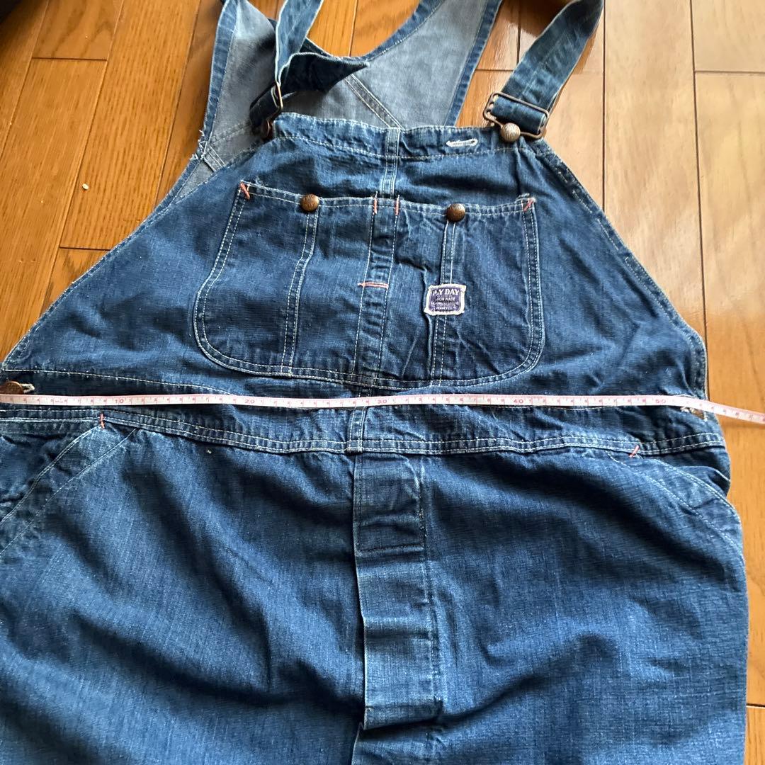 コメント値下げOK盾タグ40s pay dayオーバーオール