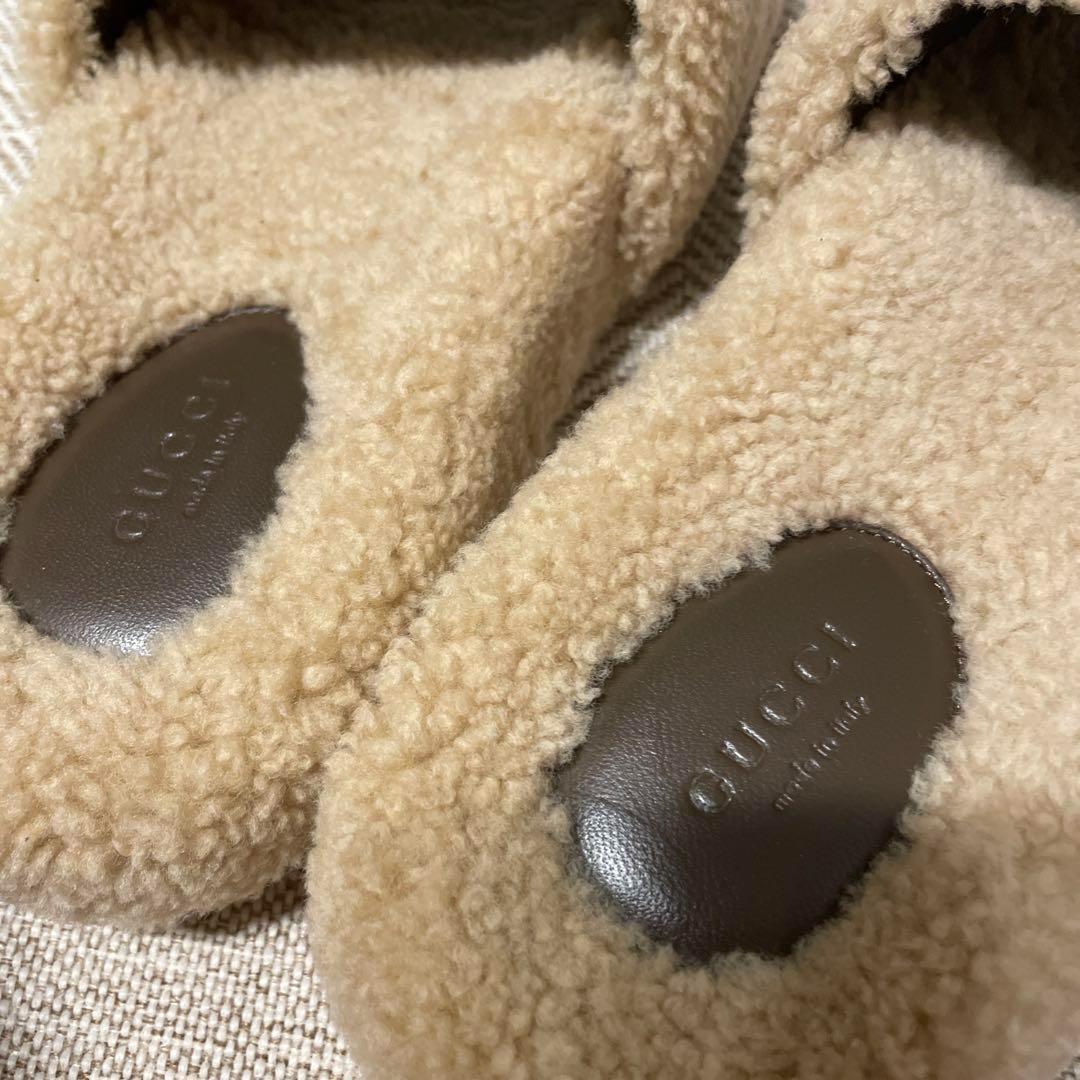 新品　GUCCI The north face 22SS ロゴ ボア サンダル