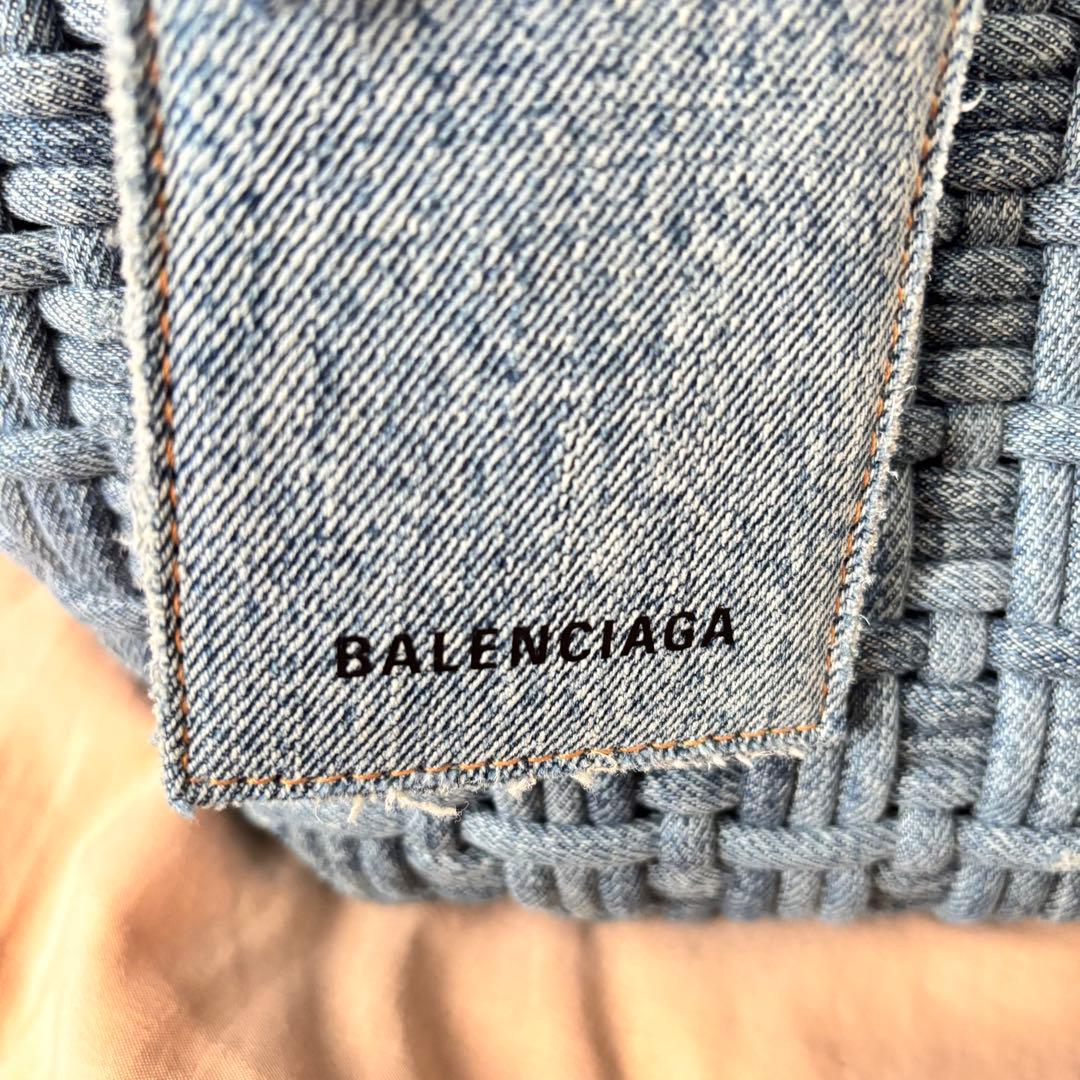 バレンシアガ　ビストロ　デニム　カゴバック　XS