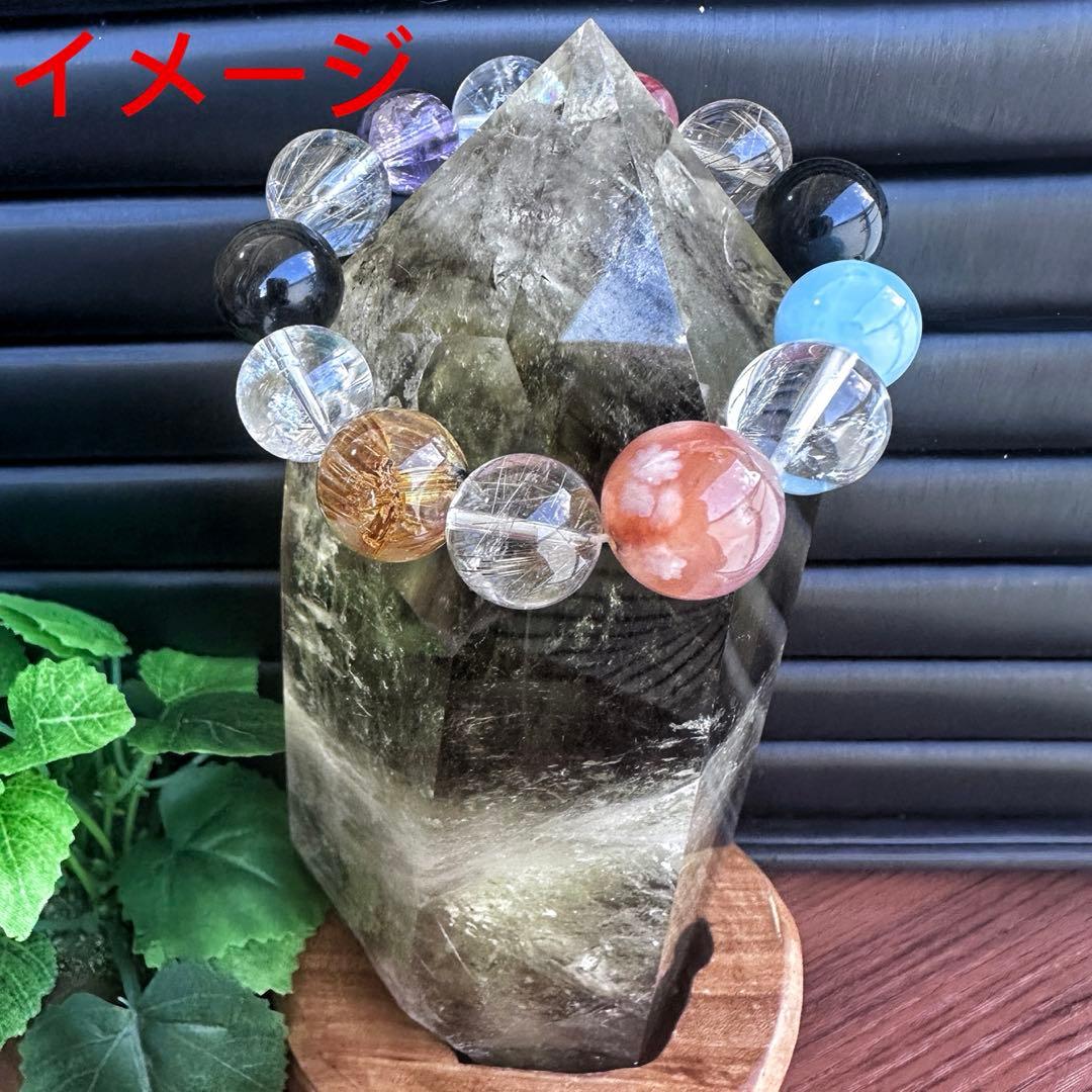 【開運 魔除】巨大❗️ファントムレインボー煙水晶スモーキーシトリン六角柱A1187