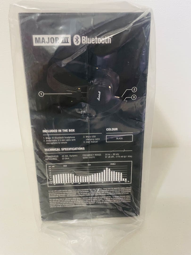 正規品 マーシャル ヘッドホン ブラック MAJOR III メジャー ①