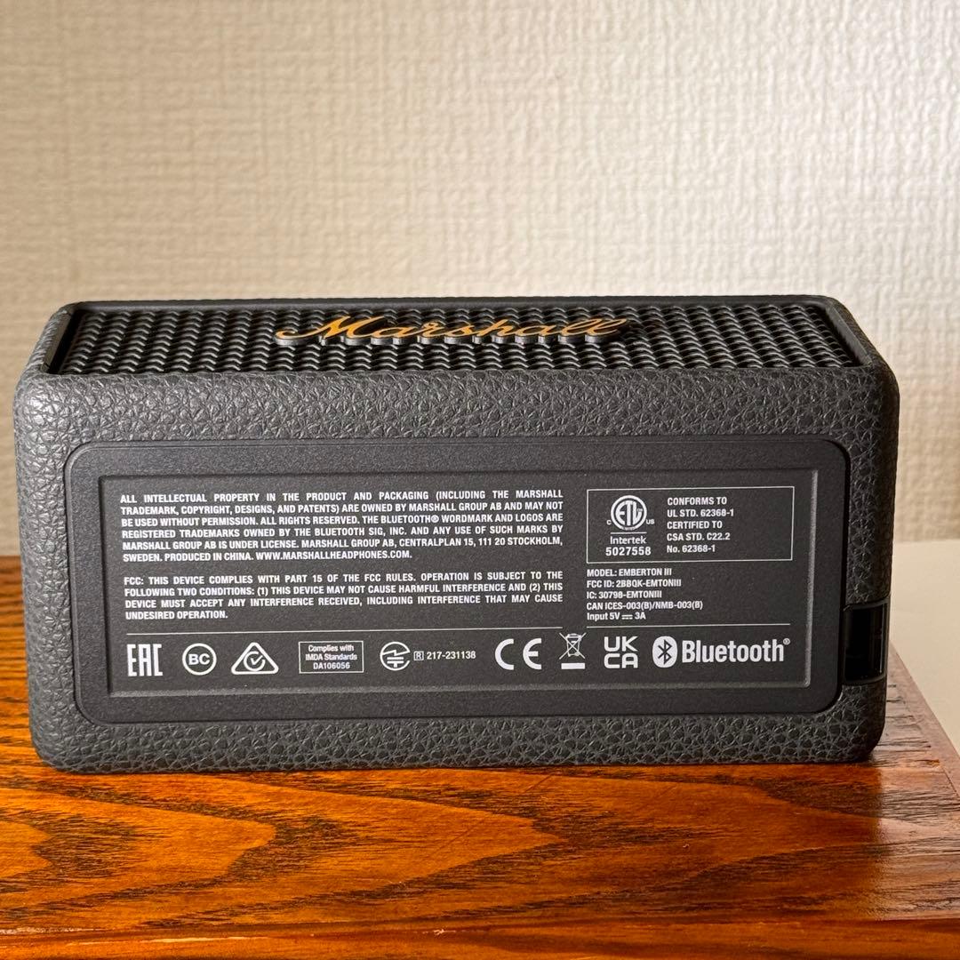 マーシャル Emberton III ワイヤレススピーカー 美品（正規品）