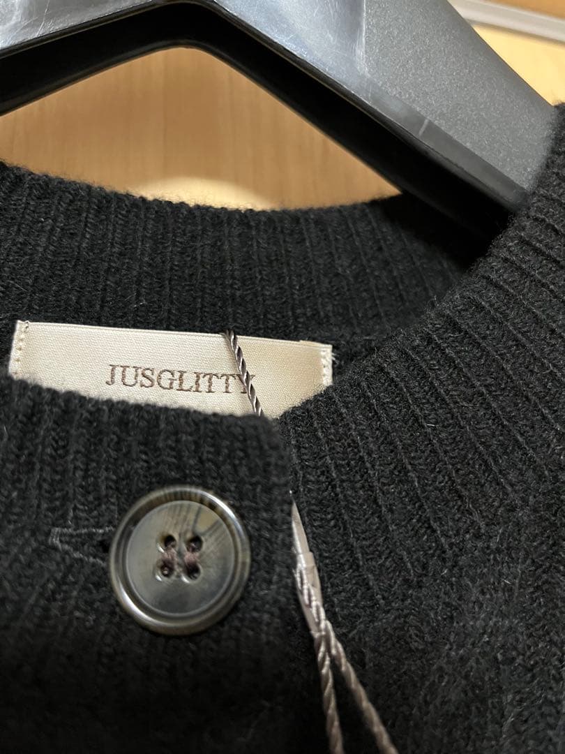 お値下げ❣️ジャスグリッティウールカシミヤペプラムカーデ　Mサイズ