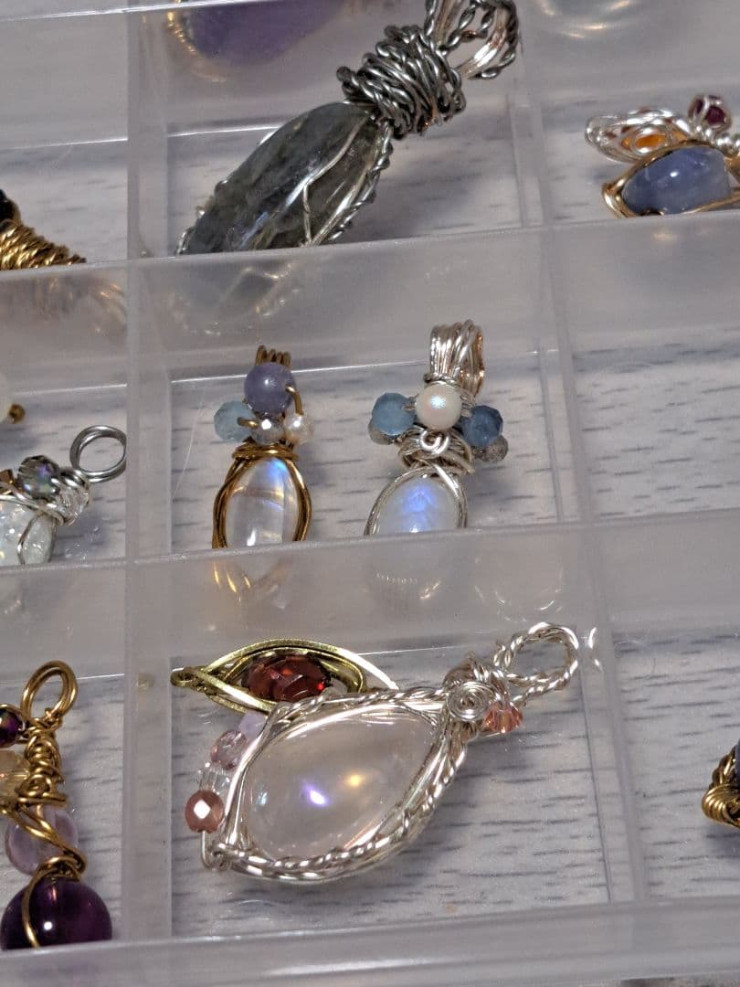 最終価格 天然石ワイヤーラッピングアクセサリー まとめ売り44点