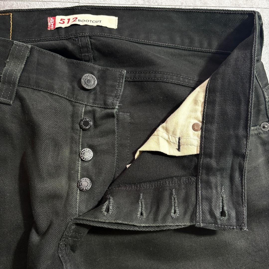 【W32 L30】00s europe levi's black 512