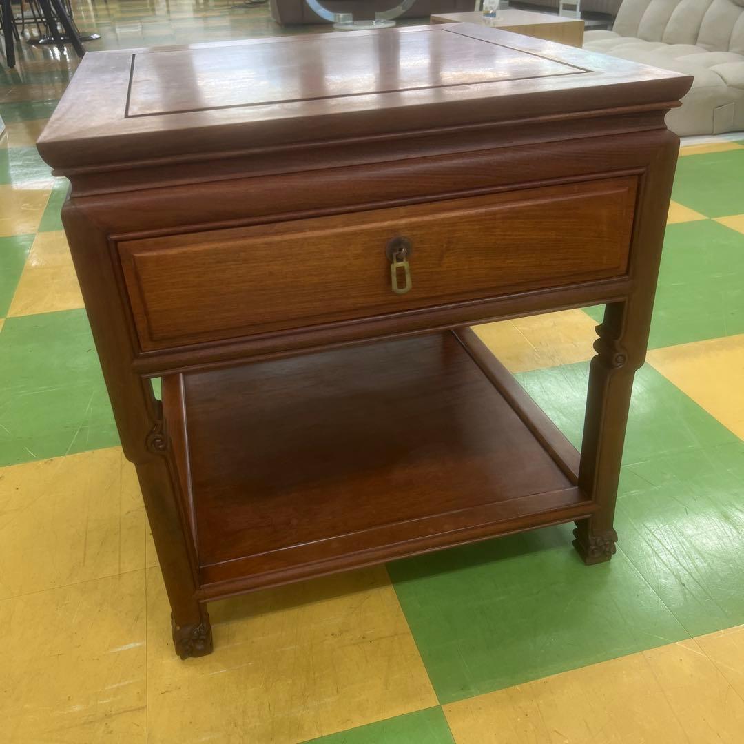 最終値下げ‼️250 サイドテーブル 電話台　引き出付　アンティーク　昭和レトロ