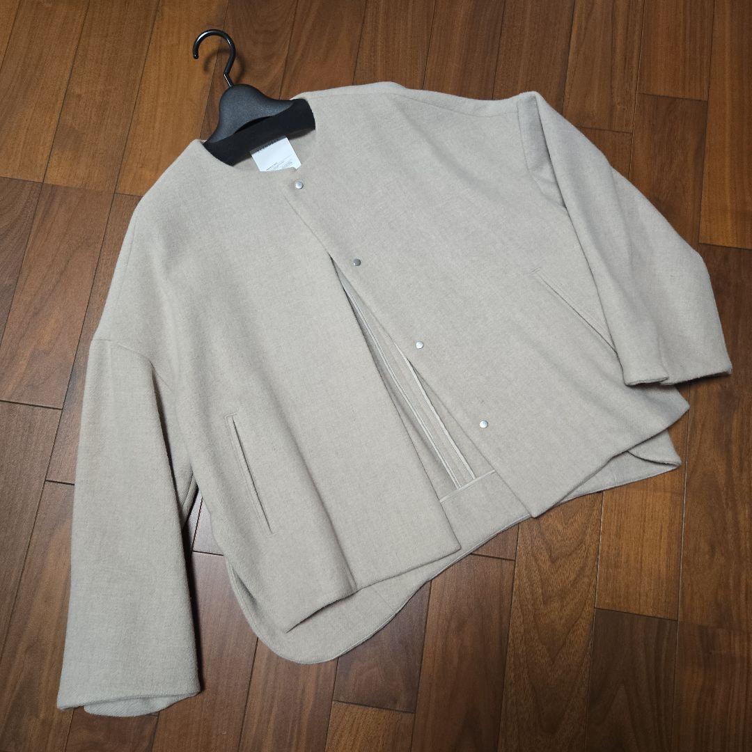 ELENDEEK 美品クールネックノーカラーコート　着用3回