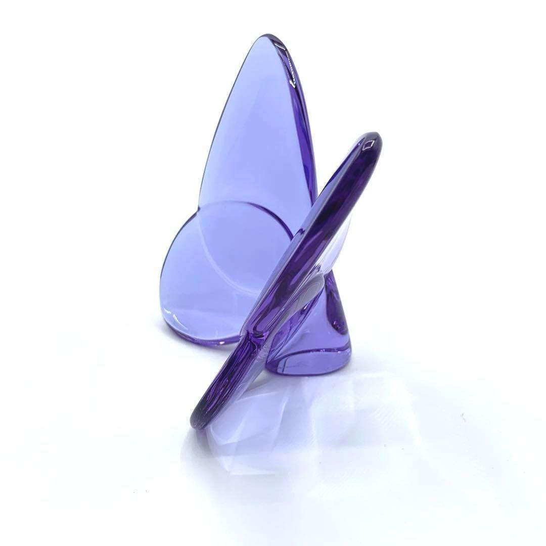 Baccarat　バカラ　ラッキーバタフライ　パープル　クリスタル　インテリア