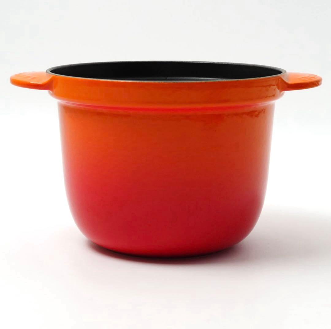 【美品】LE CREUSET　ココット エブリィ オレンジ 18cm