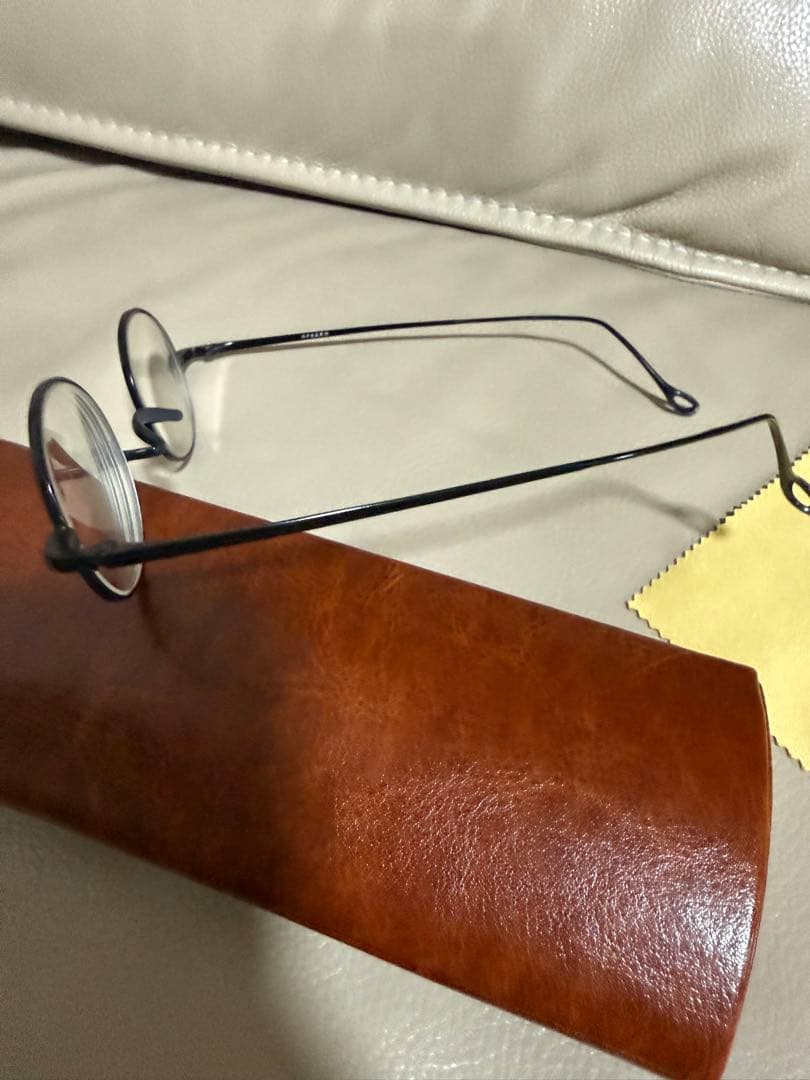 「Kouki Gotou」井戸多美男作 丸眼鏡 クラシックブラックメタル