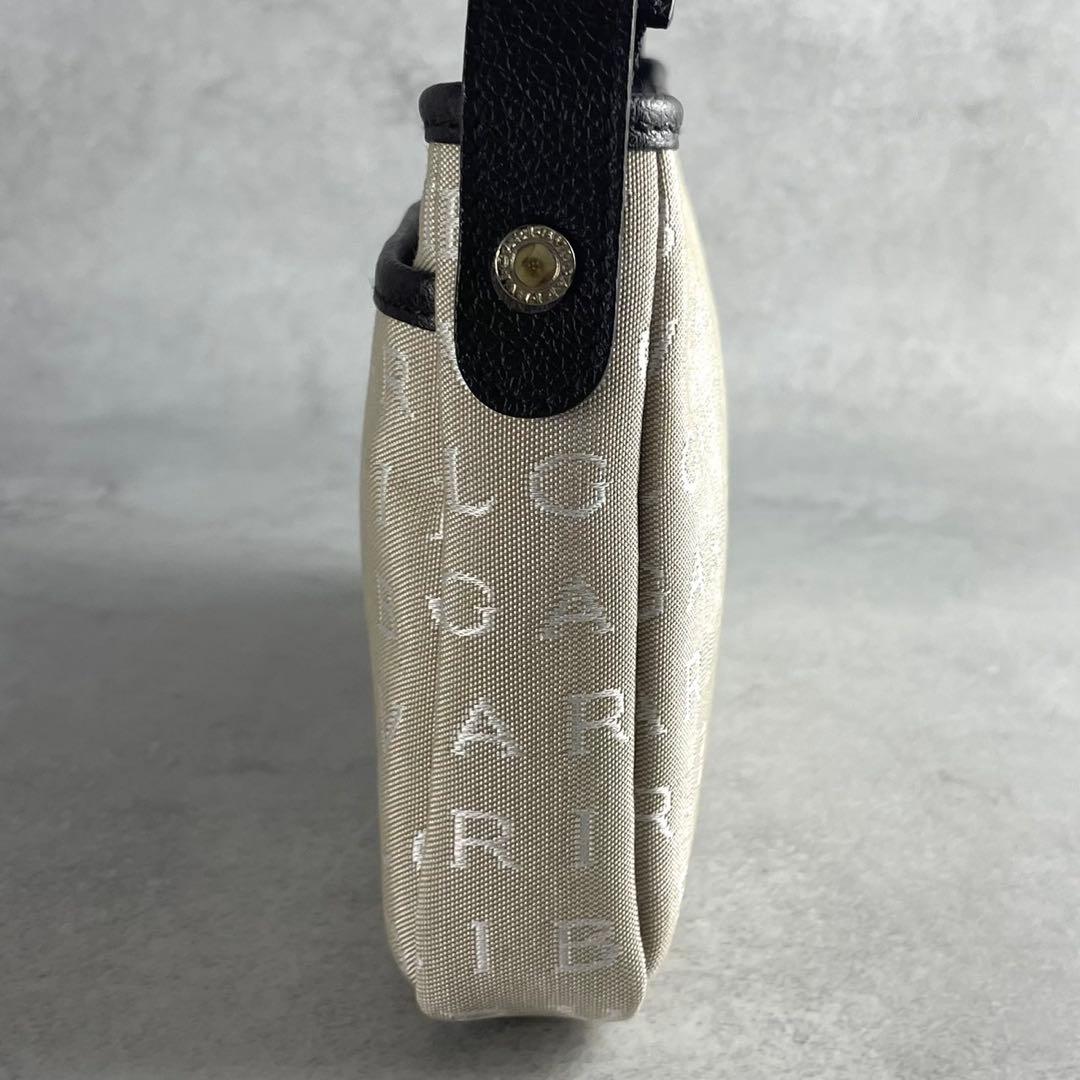 ブルガリ ハンドバッグ ロゴマニア ベージュ系xダークブラウン 27856