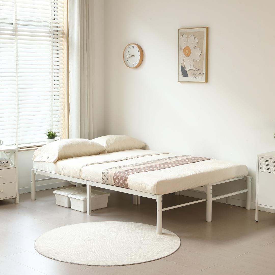 【ホワイト】ディベッド 伸長式ベッド シングル セミダブル 2way 伸縮 収納