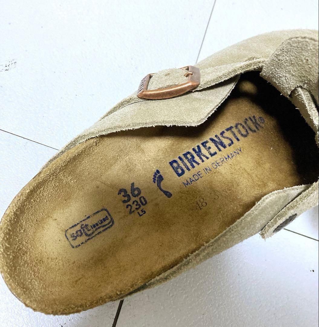 美品 ビルケンシュトック Boston ボストン 23 トープ ソフトヘッド