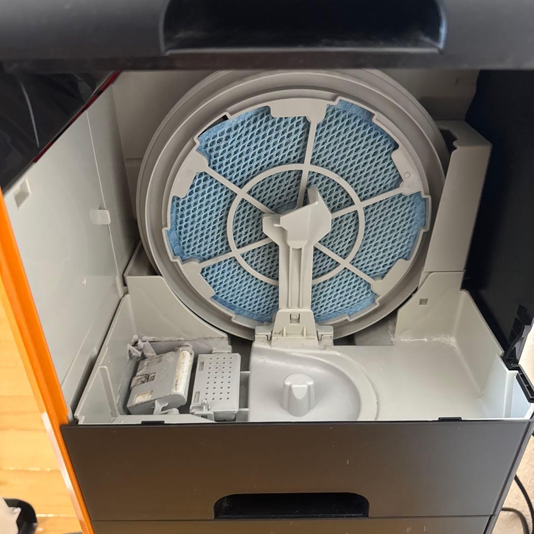 オレンジ色 空気清浄機 リモコン付き