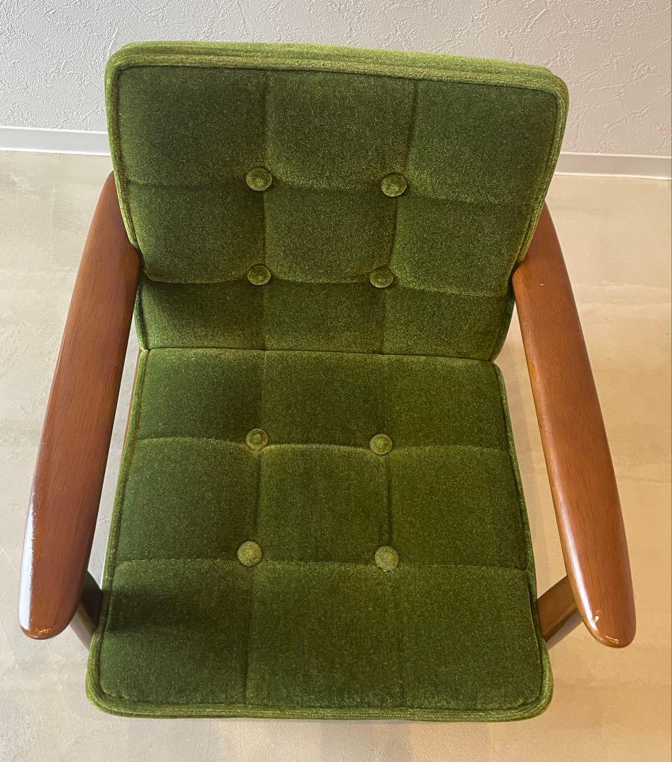 カリモク60 Kチェアミニ　モケットグリーン