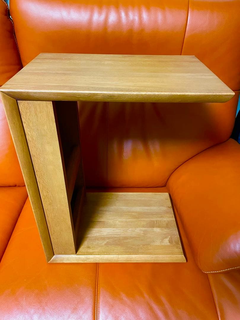 カリモク　サイドテーブル　コの字型