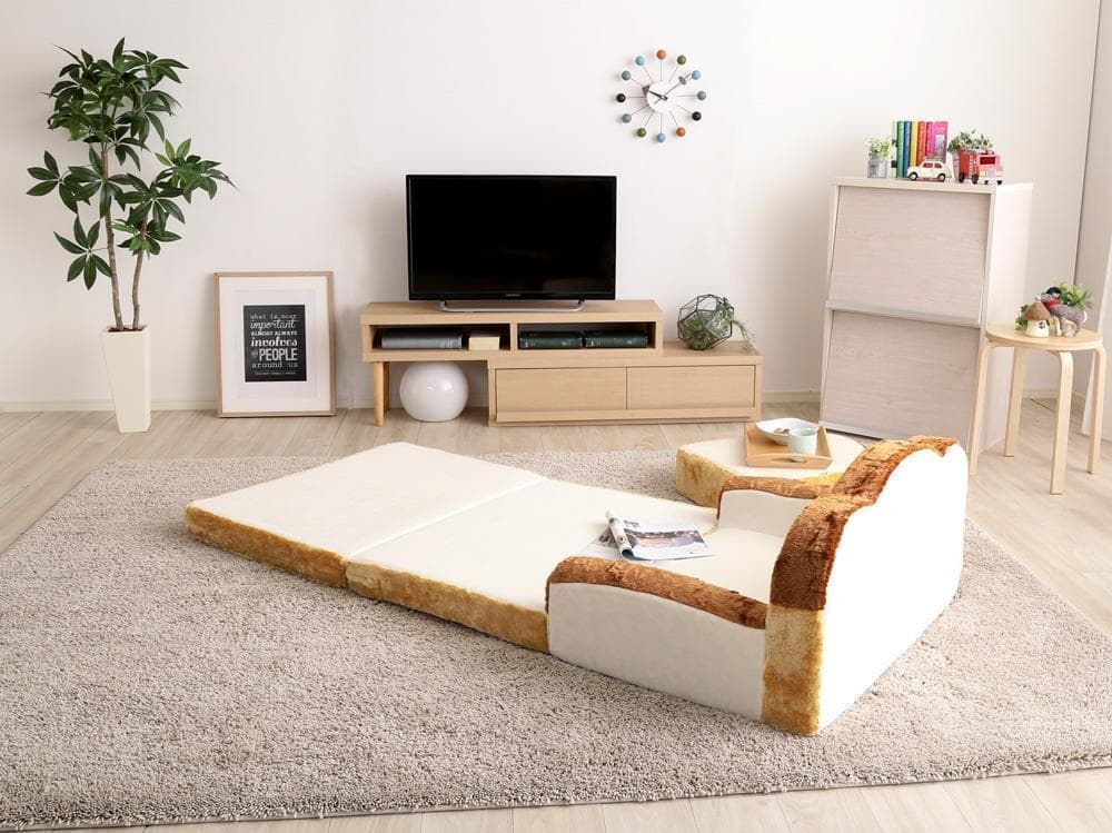 新品 送料込 低反発 かわいい食パンソファベッド 2WAY ふわふわのカバー