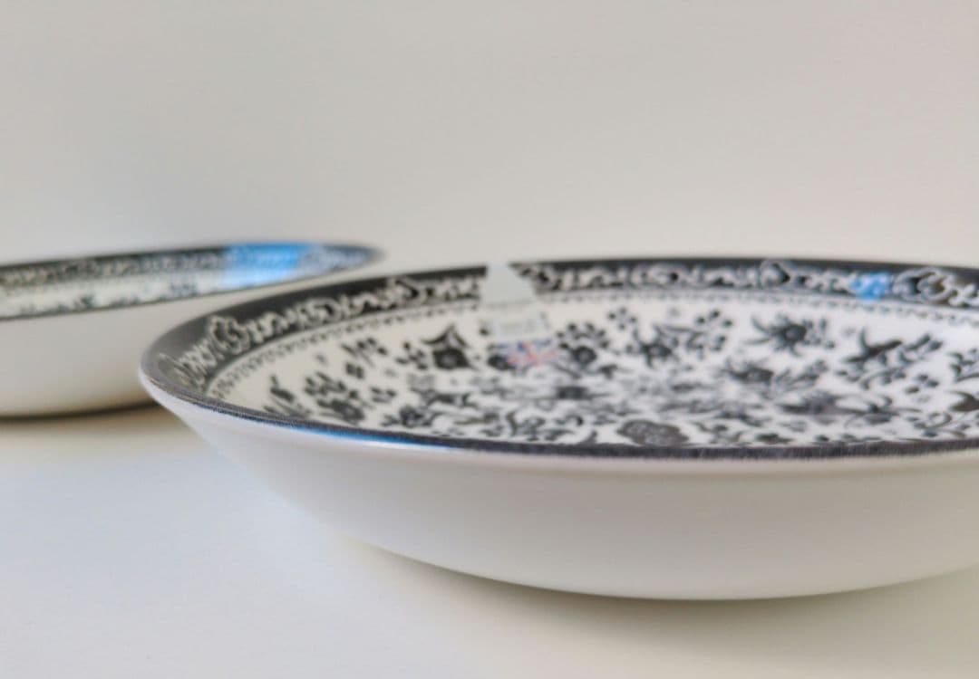 バーレイ　ブラックピーコック　パスタボウル ２枚