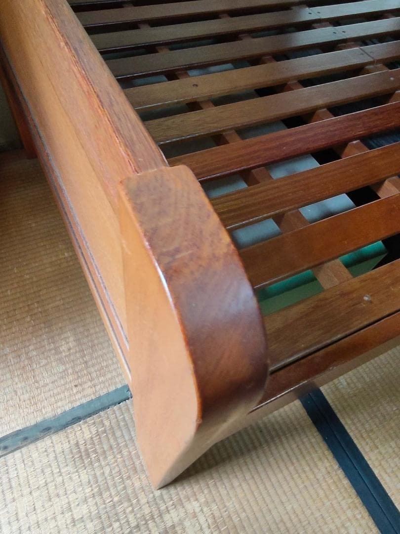 大きめシングル　木製すのこベッド1台　幅105×長さ195cm スラットベッド