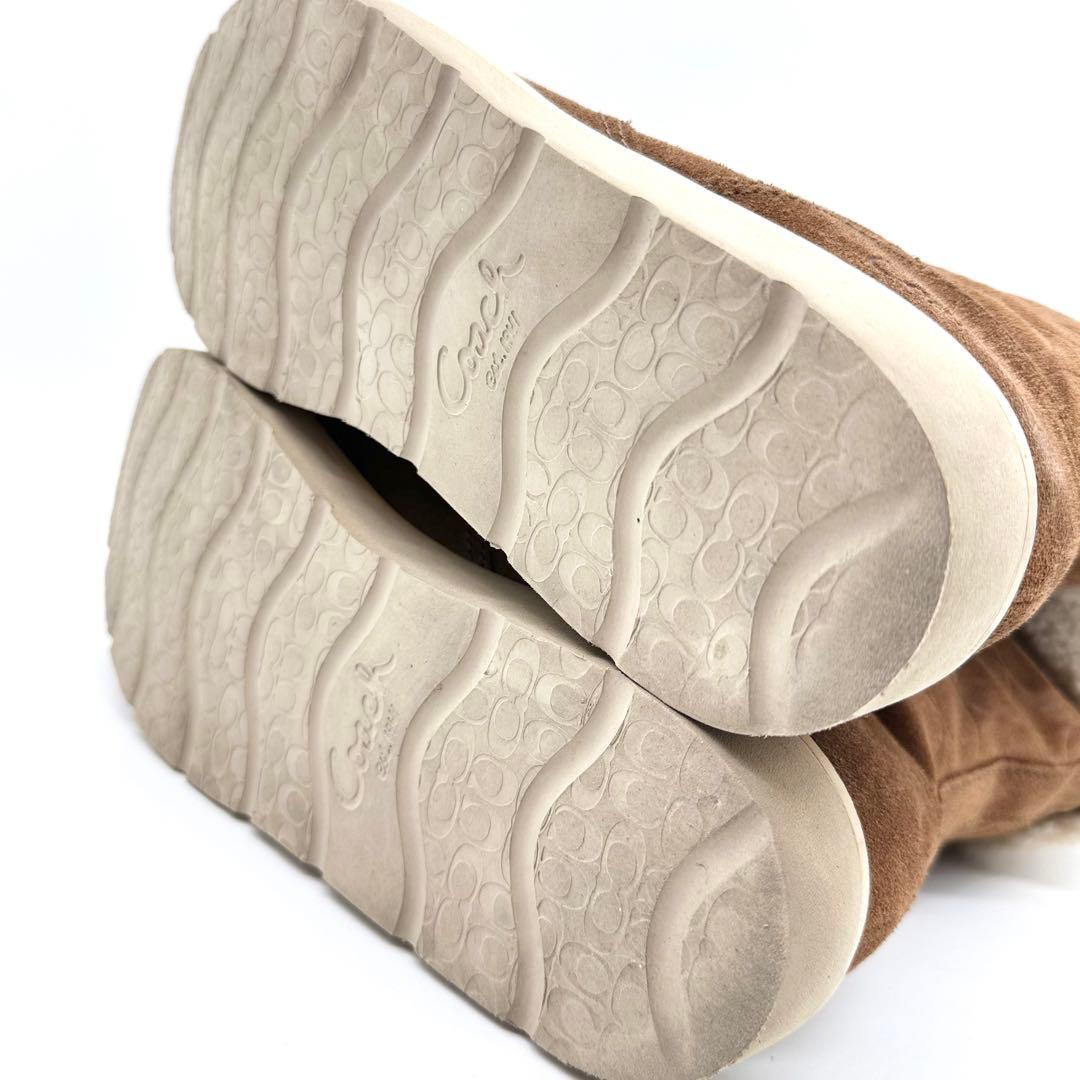 美品✨COACH KALLY シグネチャー ムートンブーツ スエード 25cm位