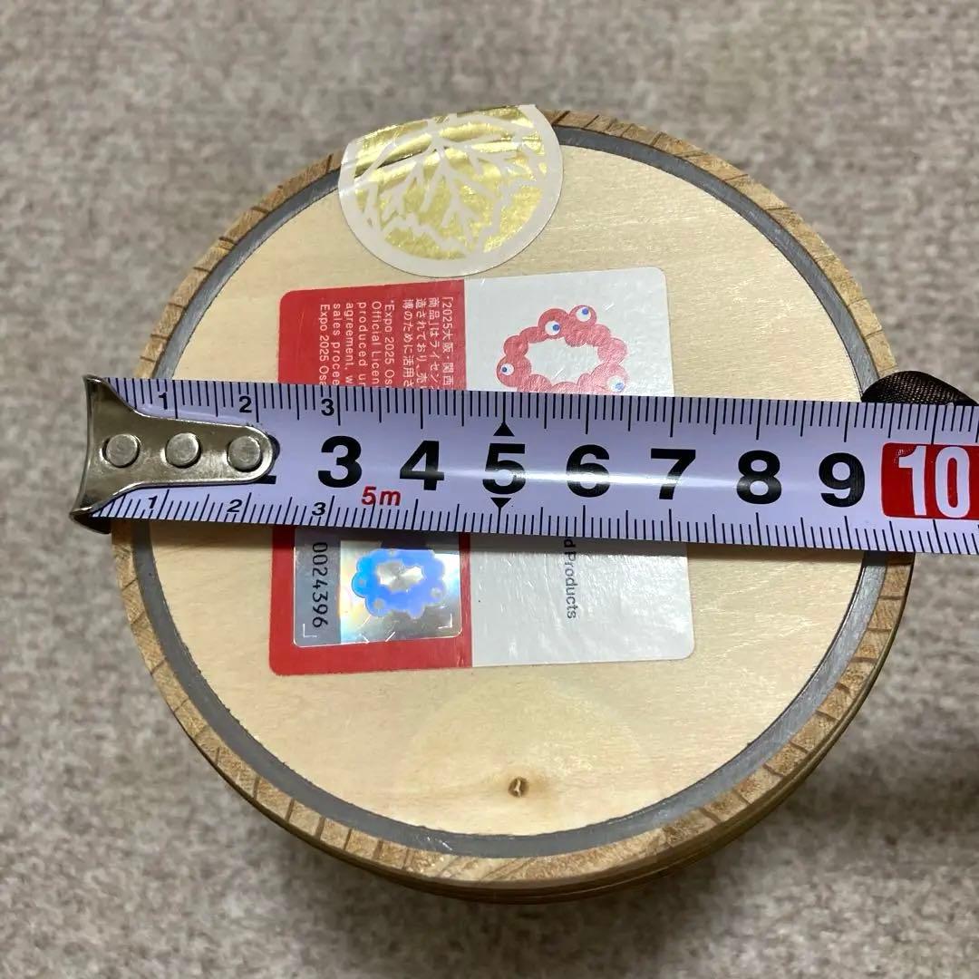 【大阪万博公式】ステッカー　お菓子の外箱　樽　小物入れ　ペン立て　ミャクミャク