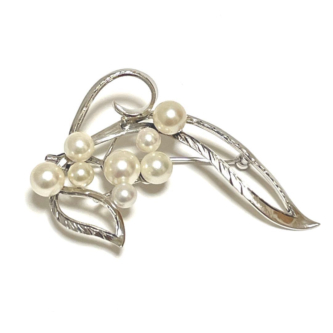 田崎真珠 タサキ 高級 ブローチ パール 8珠 フォーマル T刻印 冠婚葬祭