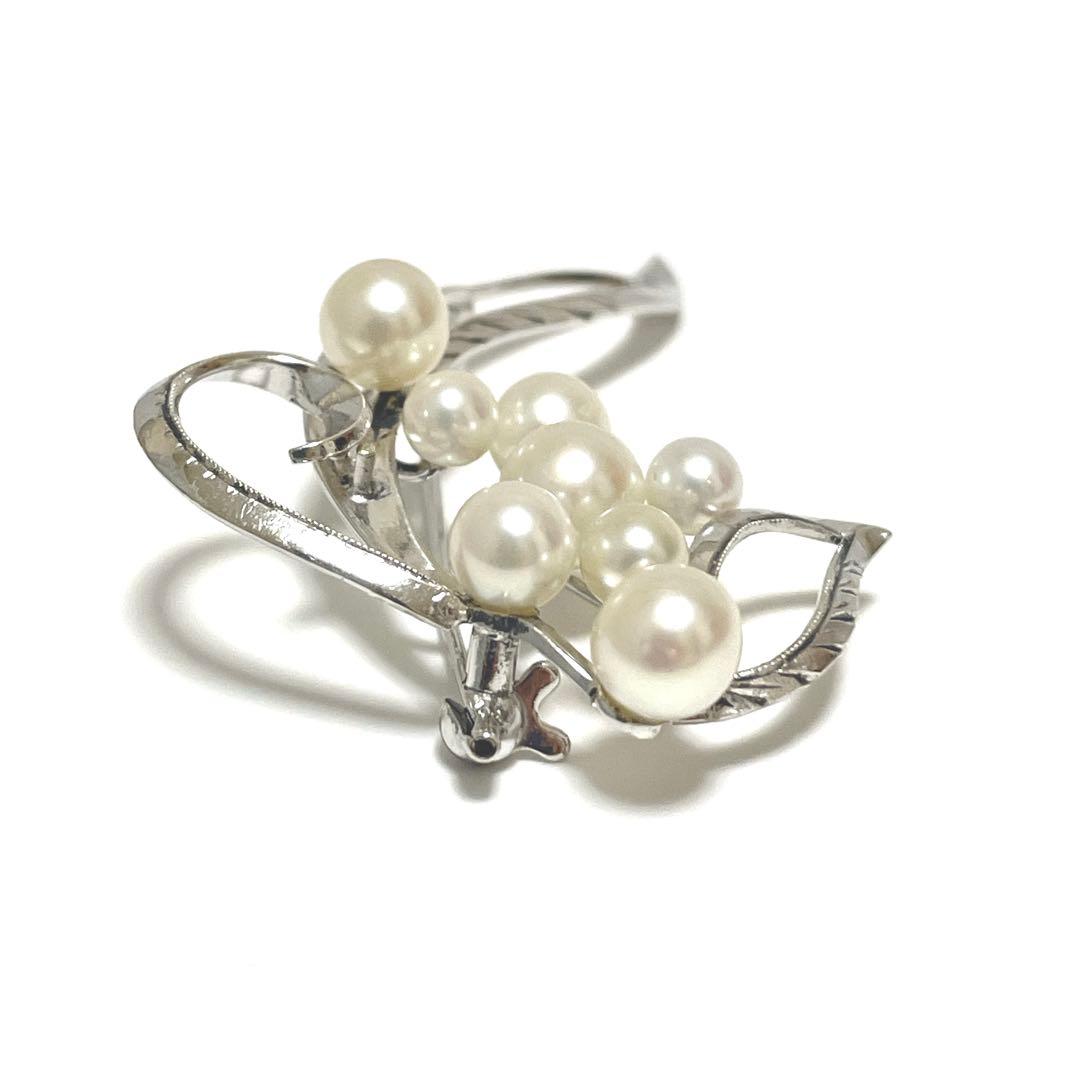 田崎真珠 タサキ 高級 ブローチ パール 8珠 フォーマル T刻印 冠婚葬祭